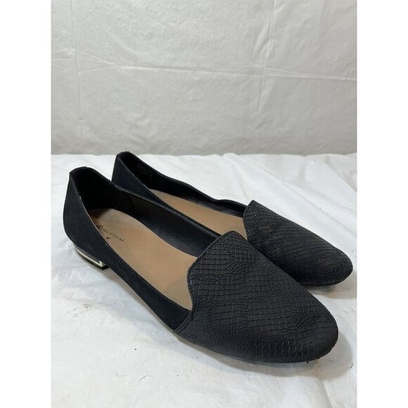 Call It Spring Womens Size 10 Dweidia Casual Fabric Loafers Flats Shoes Black - Picture 1 of 12